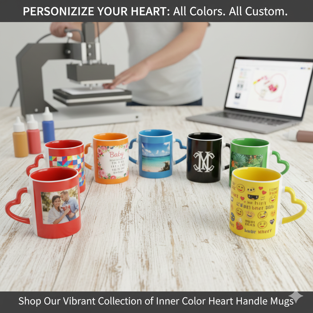 custom inner color heart handle