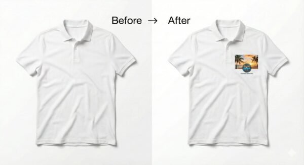 Premium custom polo T-shirt with personalized image or text printing, ideal for office wear, corporate branding, gifting, and everyday use