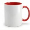 Personalized inner color mug with red interior