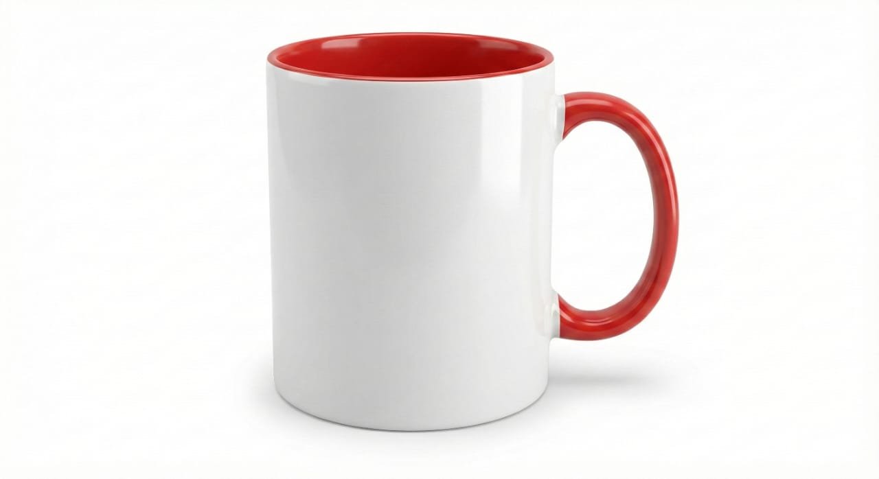 Personalized inner color mug with red interior
