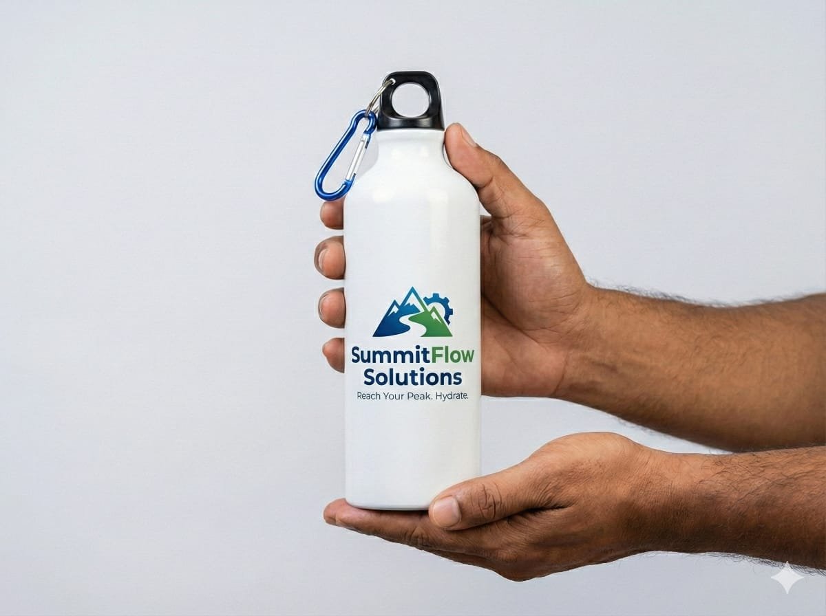 Sublimation sipper bottle with custom printed logo for personalized hydration