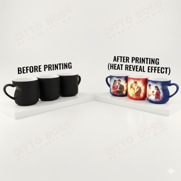 before and after heart handle magic mugs