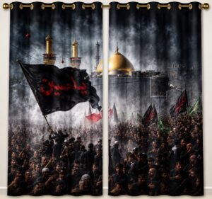 set of two curtain imam husain ashoora arbaeen